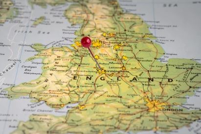 Birmingham location on map