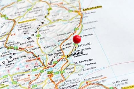 Dundee location on map