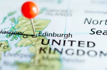 Edinburgh location on map