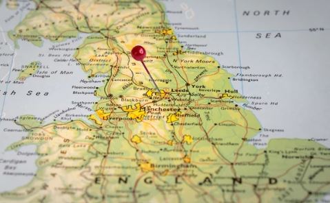 Leeds location on map