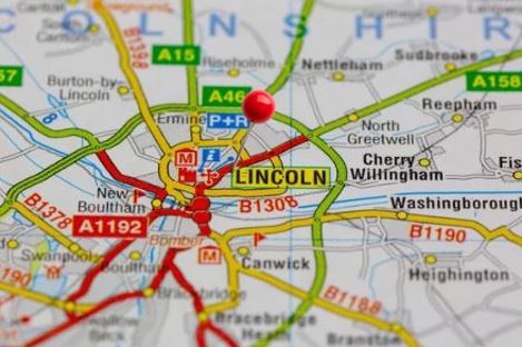 Lincoln location on map