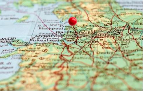 Liverpool location on map