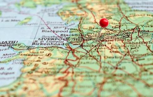 Manchester location on map