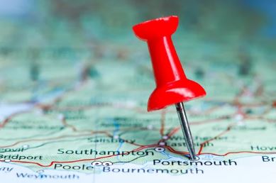 Portsmouth location on map
