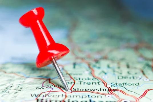 Shrewsbury location on map