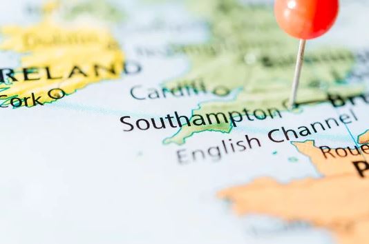 Southampton location on map