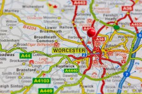 Worcester location on map