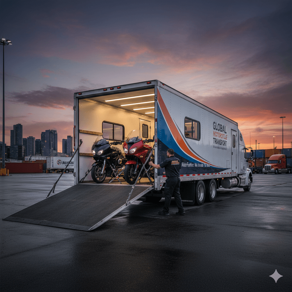 Multi-bike professional motorcycle transport